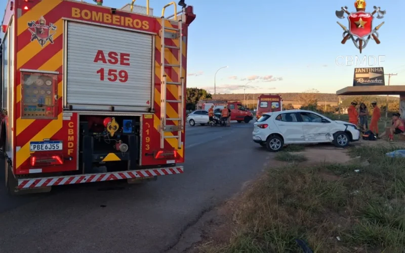 Acidente em Planaltina deixa dois feridos na DF-230