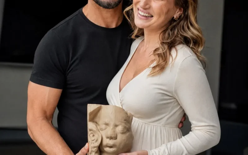 Julio Rocha segura filho em 3D antes do nascimento
