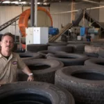 Pneus velhos viram asfalto e produtos novos